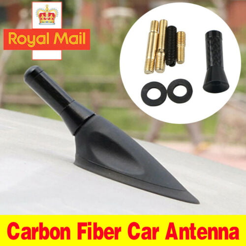 Mini 3.5cm Carbon Fiber Screw Aluminum Car Short Stubby Mast Antenna Black